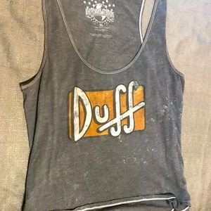 Acid wash style Simpsons duff beer tank top xl